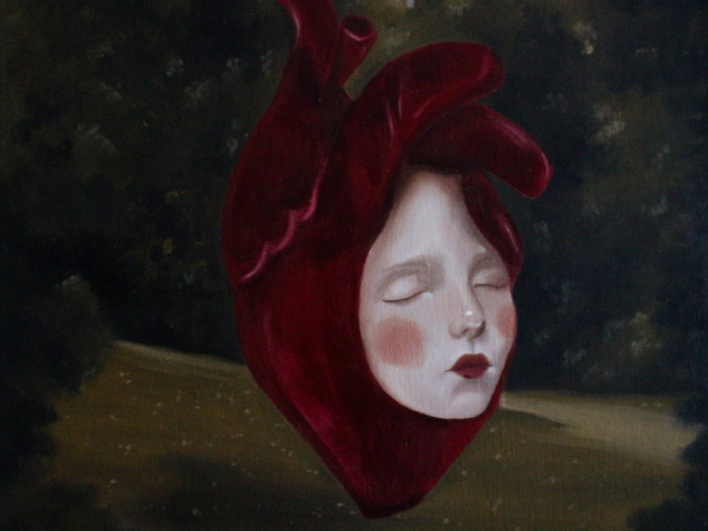 Cuore nella foresta - Cabinet Painting